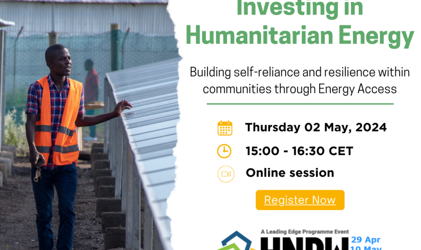 Investing in Humanitarian Energy – Building Self-reliance and Resilience within Communities through Energy Access HNPNW