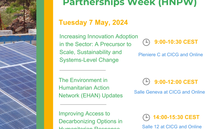 Humanitarian Energy at the Humanitarian Networks and Partnerships Weeks (HNPW) 2024