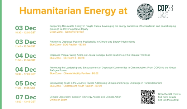 COP28: Relevant events to Humanitarian Energy