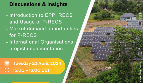 Peace Renewable Energy Credit (P-REC) Webinar outcomes