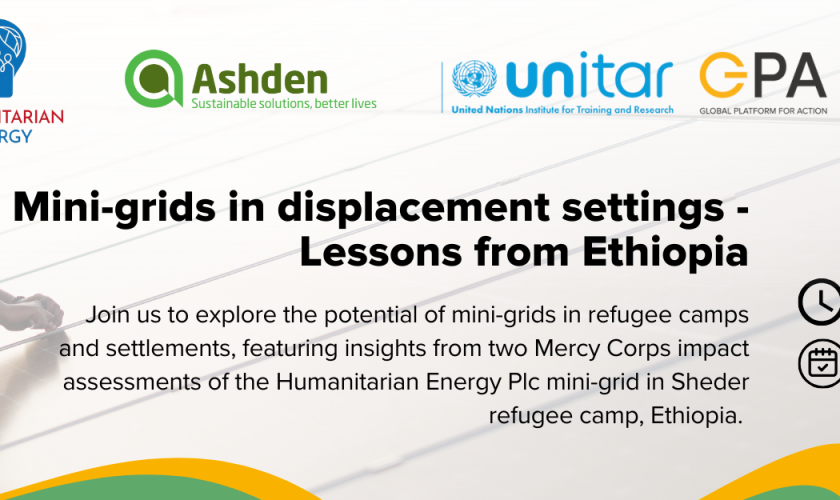 Webinar- Mini grids in displacement settings- Lessons from Ethiopia