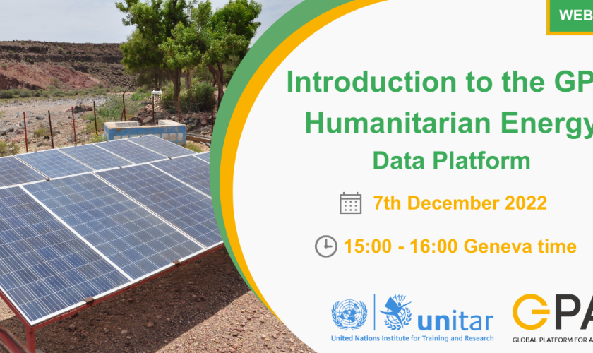 Introduction to the GPA Humanitarian Energy Data Platform